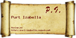 Purt Izabella névjegykártya